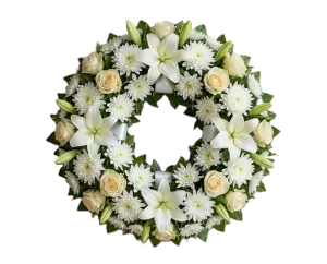 Condolence flower wreath in Malaysia for funeral